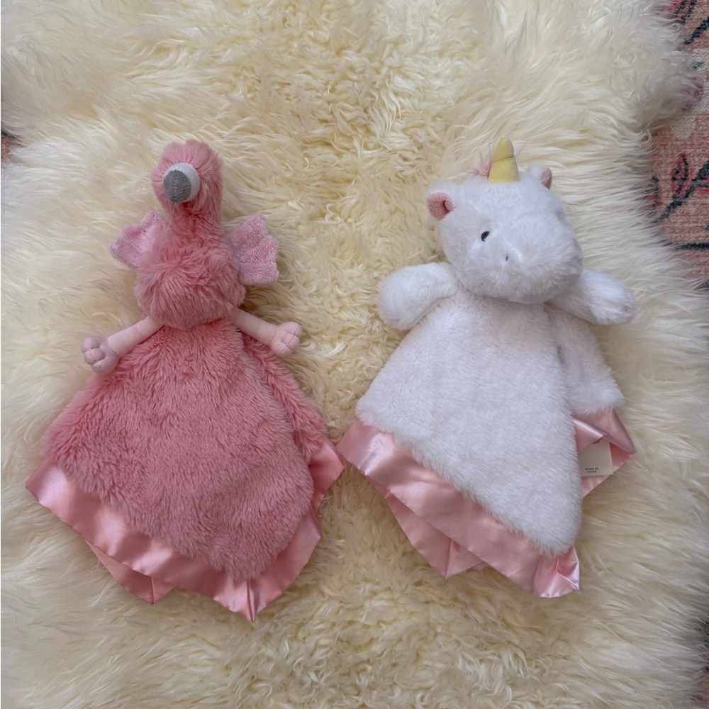 Bundle of 2 Lovey Security Blanket Toys